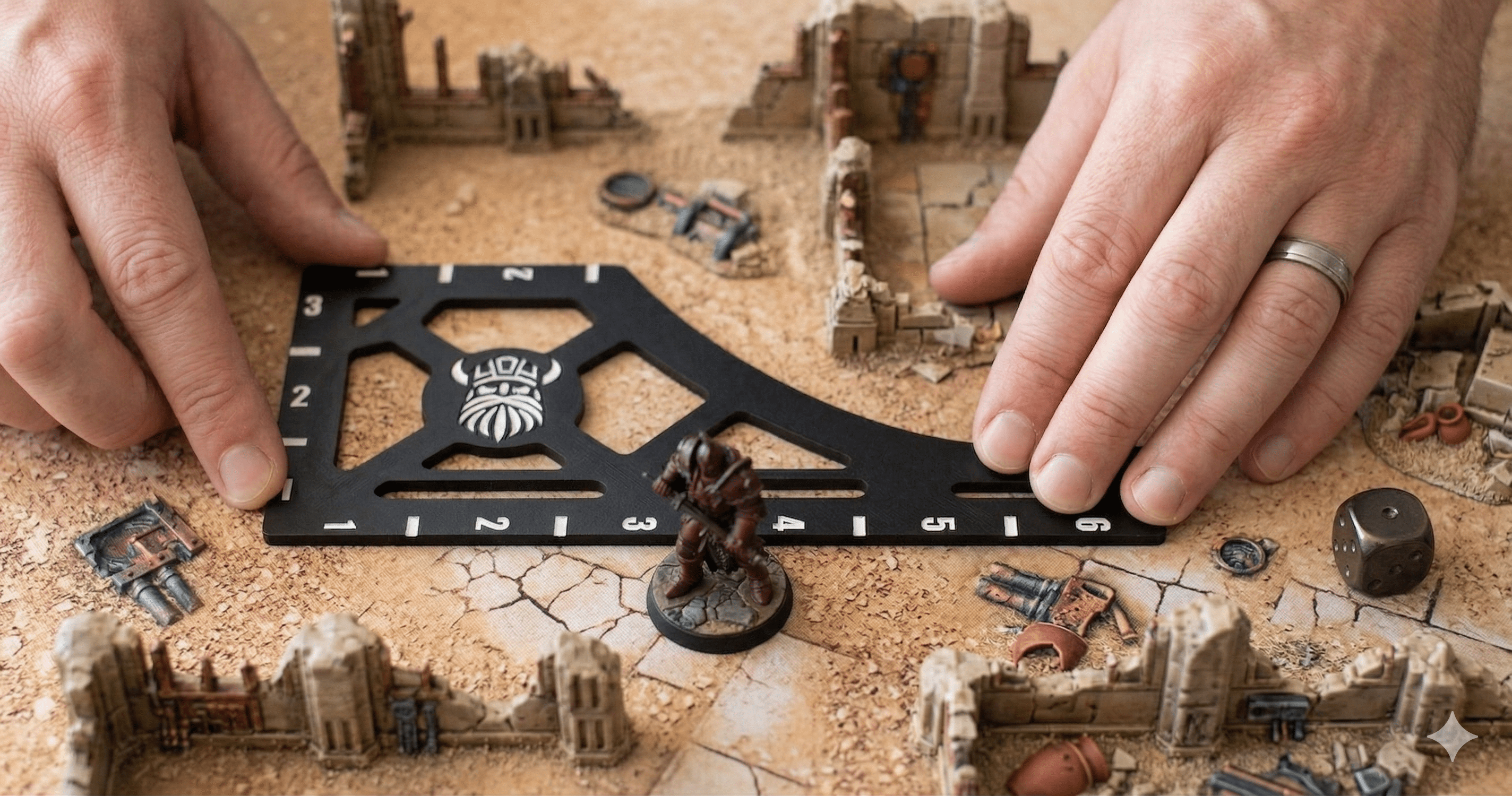 6 Inch Tactical Gauge Movement Range Ruler - Fat Dwarf