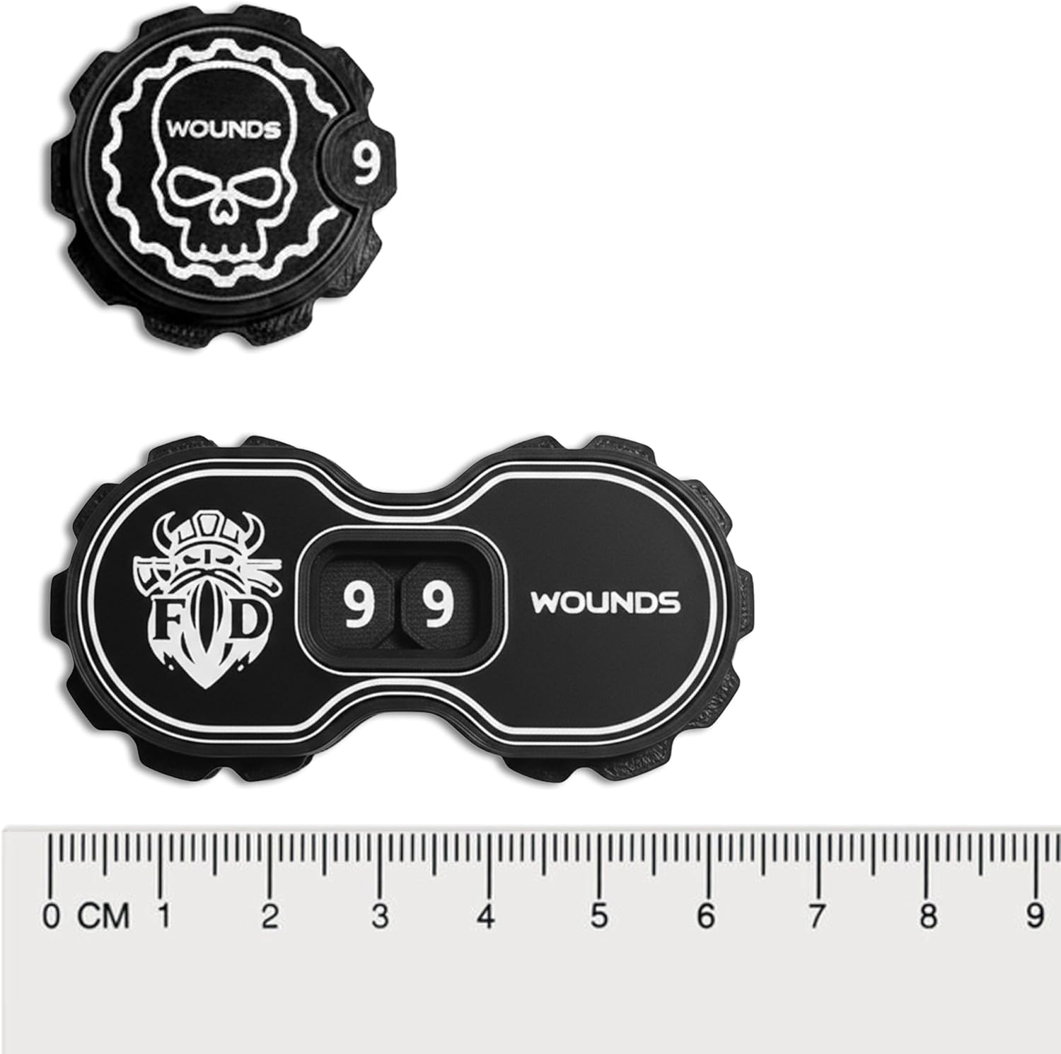 Tabletop Wound Counter Set, 12 Premium Counters - Fat Dwarf