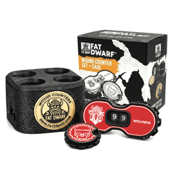 Tabletop Wound Counter Set, 12 Premium Counters - Fat Dwarf