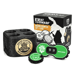 Tabletop Wound Counter Set, 12 Premium Counters - Fat Dwarf