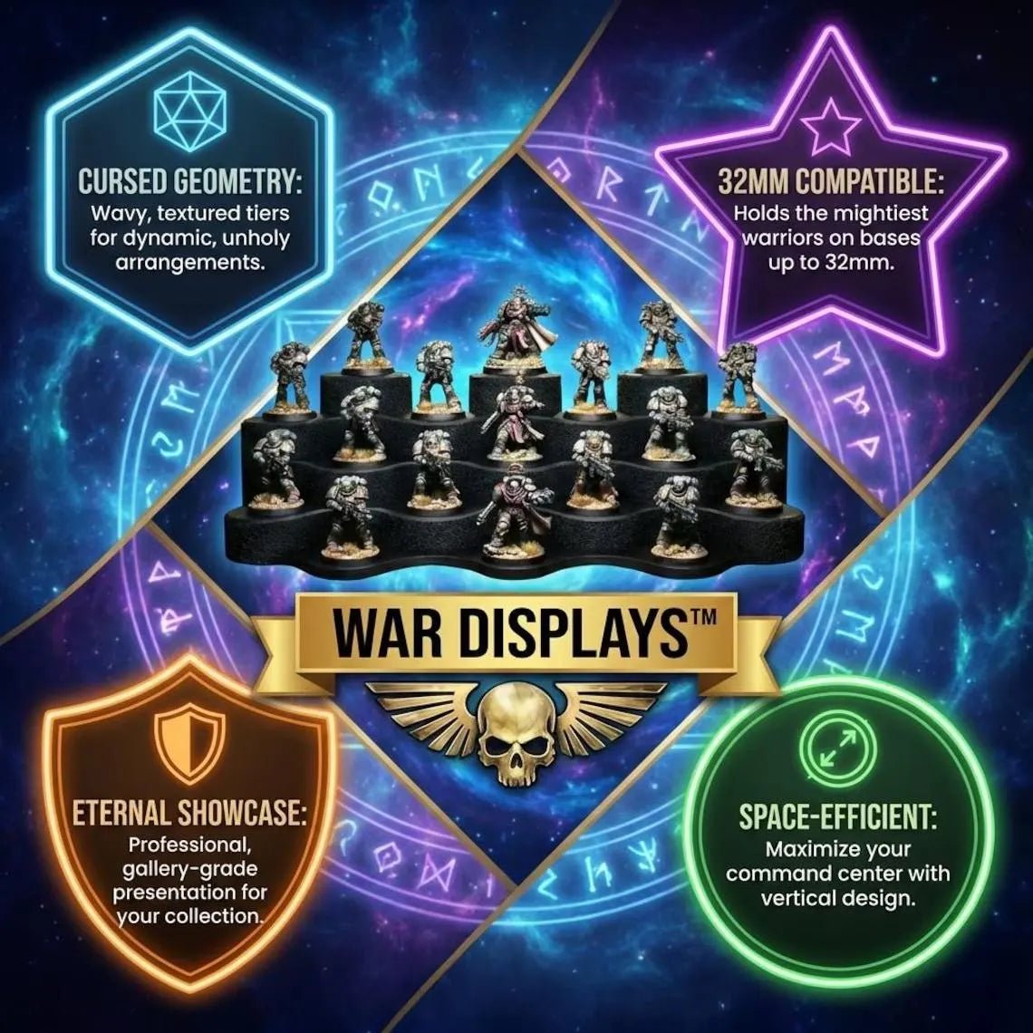 War Display Miniature Display Stand - Fat Dwarf