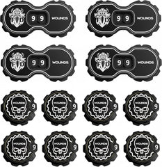 Tabletop Wound Counter Set, 12 Premium Counters - Fat Dwarf